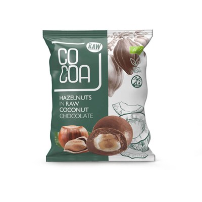 COCOA orzechy laskowe w czek. kokosowej BIO 70g