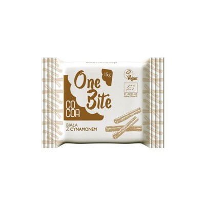 COCOA ONE BITE biała cynamonowa BIO 15g