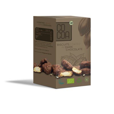 COCOA herbatniki w ciemnej czekoladzie BIO 80 g