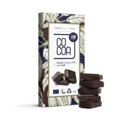 COCOA czekolada ciemna 75% z solą BIO 50g