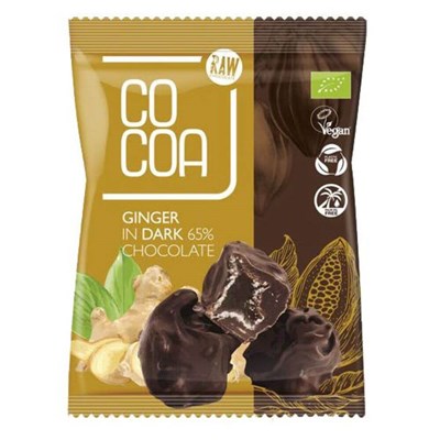 COCOA imbir w cz. ciemnej 65% BIO 70g