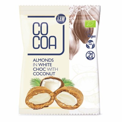 COCOA migdały w białej kokosowej BIO 70g