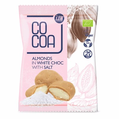 COCOA migdały w białej z solą BIO 70g