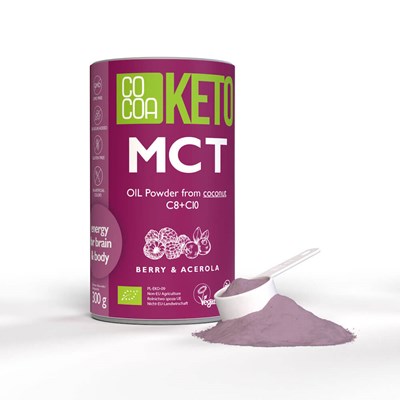 COCOA KETO olej MCT jagoda acerola 300g BIO