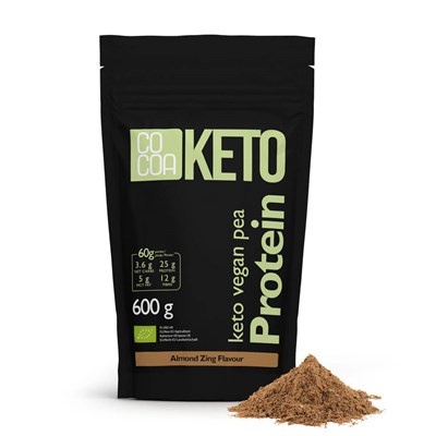 COCOA KETO białko z grochu+MCT/migdałowe BIO 600g