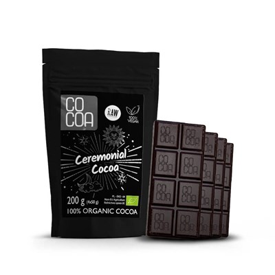 COCOA czekolada 100%(kakao ceremonialne) BIO 200g