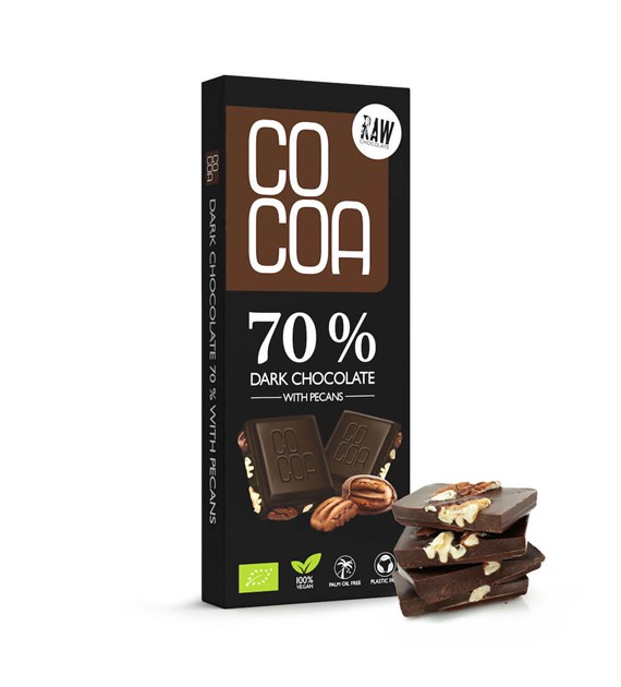 COCOA czekolada ciemna 70% z o. pekan BIO 40g