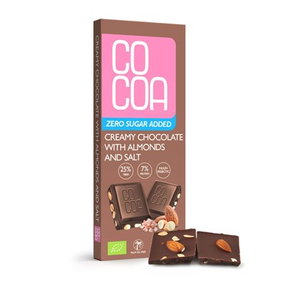 COCOA czekolada creamy z migdałami i solą BIO 40g