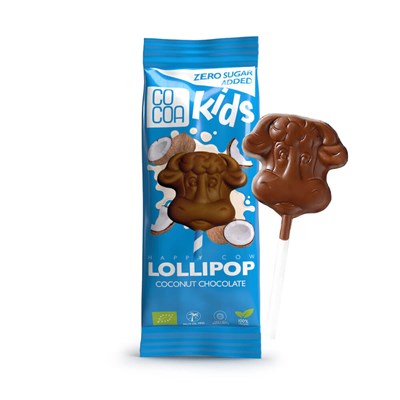 COCOA lizak czekolada kokosowa(0% sugar) BIO 15g