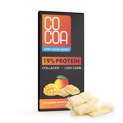 COCOA czekolada biała mango/kolagen 65g - 0% SUGAR