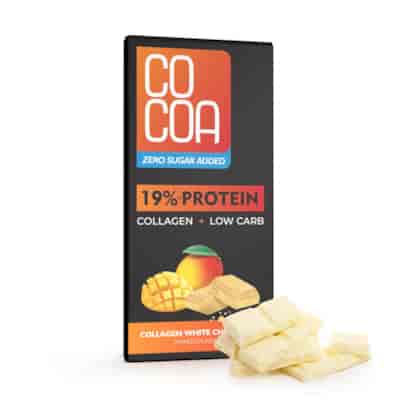 COCOA czekolada biała mango/kolagen 65g - 0% SUGAR